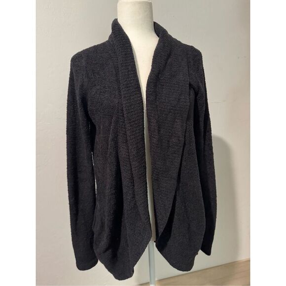 Barefoot dreams black cozy chic lite circle cardigan XS/S - Picture 2 of 9